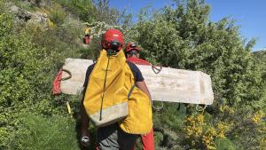 Simulacro de rescate en cueva