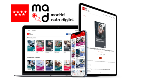 AulaDigital, imagen de cursos disponibles para mejorar tus habilidades digitales