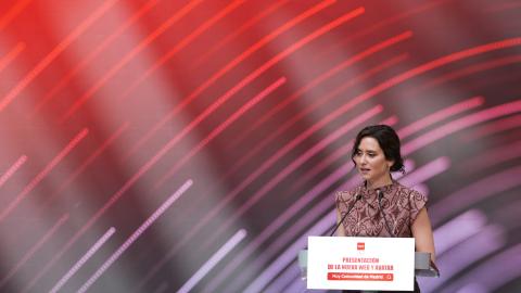 La presidenta Isabel Díaz Ayuso durante la presentación