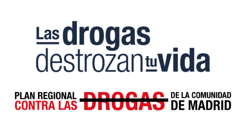 Cartela del Plan regional contra las Drogas "Las drogas destrozan tu vida"