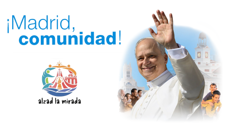 Cartela de la visita del Papa León XIV a Madrid