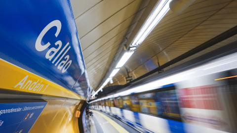 Andén de Metro de Madrid de la estación de Callao