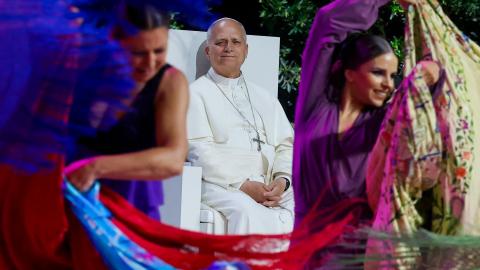 El Papa León XIV, en el Movistar Arena de Madrid