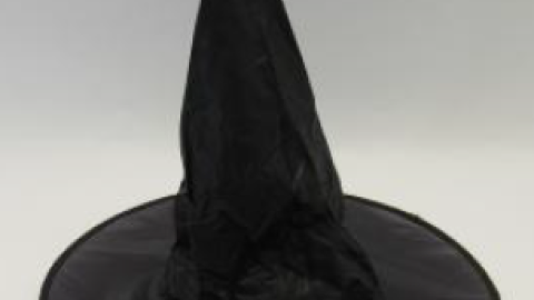 sombrero de disfraz de bruja color negro