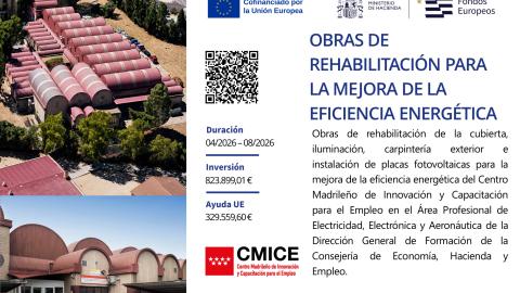 Obras rehabilitación CMICE Leganés. Fondos FEDER