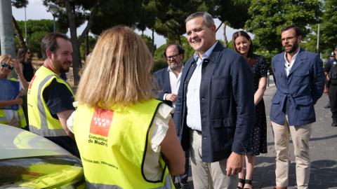 Jorge Rodrigo durante una inspeccion en Majadahonda