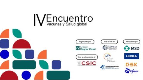 Título del evento con los logos de los patrocinadores y un dibujo colorido minimalista