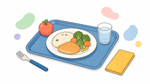 Ilustración bandeja comedor