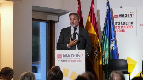 La Comunidad de Madrid presenta su modelo de vivienda en Madrid Investment Forum El consejero García en Madrid Investment Forum