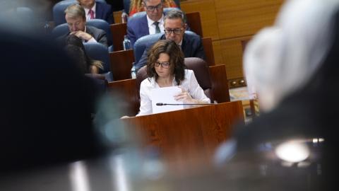 La presidenta Díaz Ayuso, en la segunda jornada del Debate del Estado de la Región 2026