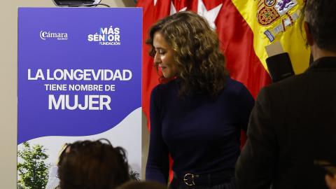 La presidenta Isabel Díaz Ayuso en el Foro La Longevidad tiene nombre de mujer, organizado por la Fundación Más Senior