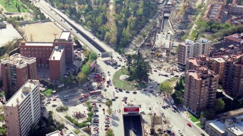 Ejecución túnel a cielo abierto en Plaza Elíptica