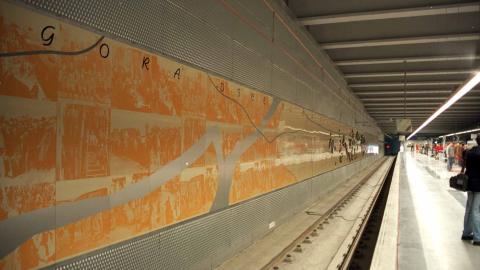 Detalle mural estación Arganda del Rey