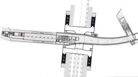 Planta de la futura conexión con la línea de Renfe