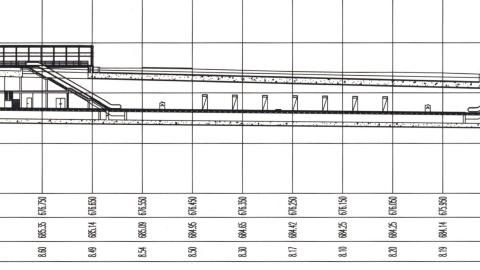 Perfil longitudinal estación María Tudor