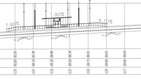 Perfil longitudinal estación Las Tablas