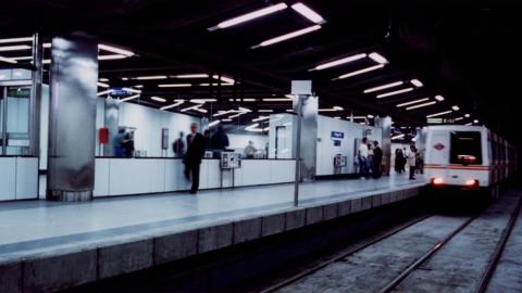 Andén de la estación de Príncipe Pío del Ramal Ópera-Norte