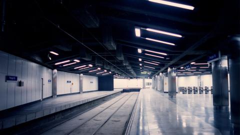 Andén de la estación de Príncipe Pío del Ramal Ópera-Norte