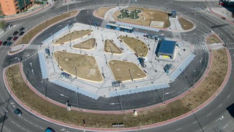 Vista aérea de la reurbanización de la estación Alsacia