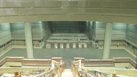 Estación de San Fermín-Orcasur en obras Estación de San Fermín-Orcasur durante la ejecución de las obras