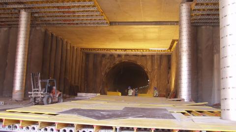 Estación en obras Estación de San Cristóbal en obras