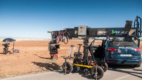 Escena de un rodaje exterior