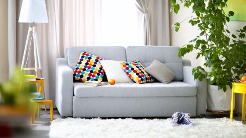 Imagen de sofá con almohadones