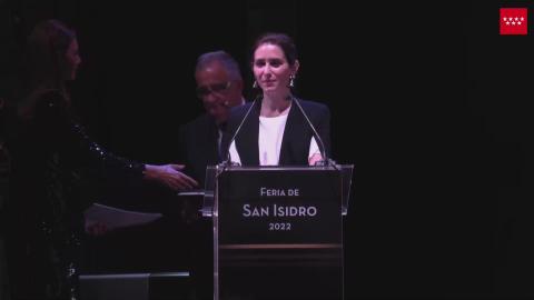 DÍAZ AYUSO RECIBE UN PREMIO POR SU APOYO A LA TAUROMAQUIA EN LA GALA DE PRESENTACIÓN DE LA FERIA DE SAN ISIDRO 2022