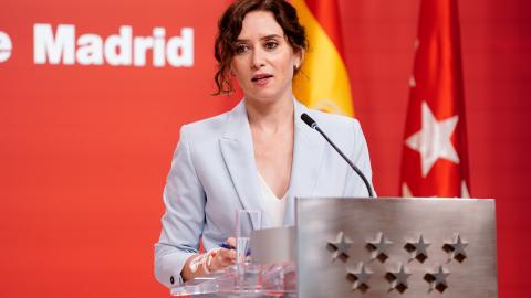 Isabel Díaz Ayuso en rueda de prensa