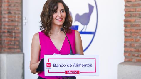 La presidenta en su visita al banco