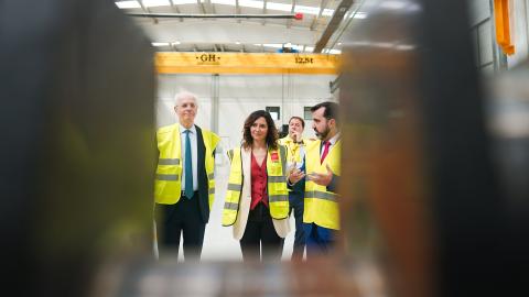 La presidenta en la fábrica