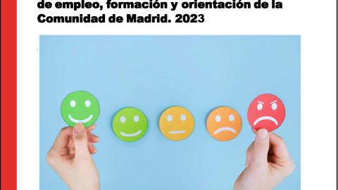 Portada de Estudio Satisfacción y rendimiento de los Servicios de empleo, formacion y orientación de la Comunidad de Madrid 2023