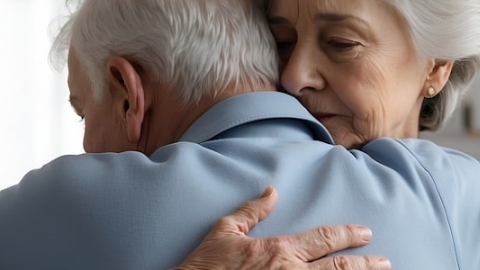 Imagen de dos personas abrazándose