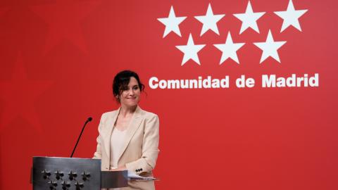 La presidenta Isabel Díaz Ayuso en la Real Casa de Correos