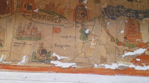 imagen de un mapa histórico en mal estado