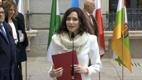 La presidenta Isabel Díaz Ayuso durante la celebración