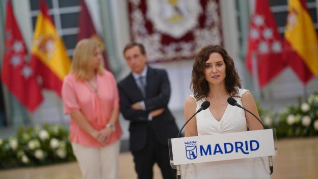La presidenta Isabel Díaz Ayuso, en las celebraciones del Día de la Paloma