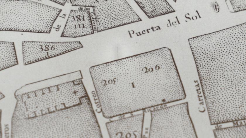 Plano antiguo Puerta del Sol