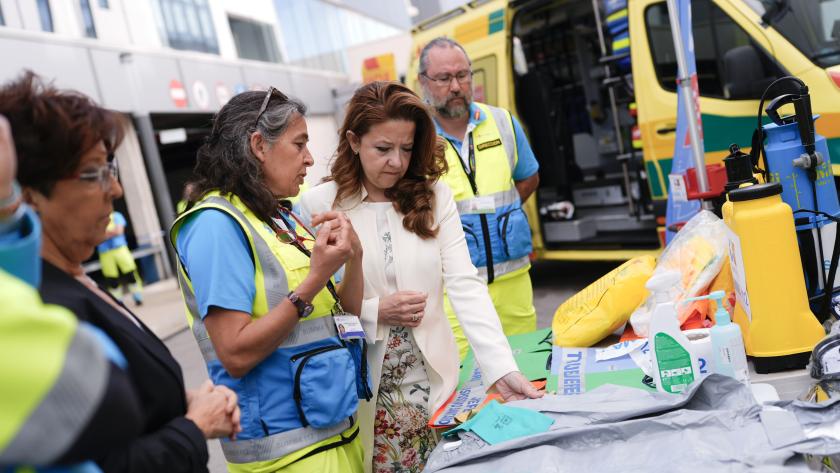 Matute participa en la presentación del Plan de Preparación de Preparación y Respuesta ante Emergencias de Salud Pública La consejera Fátima Matute durante la presentación del Plan
