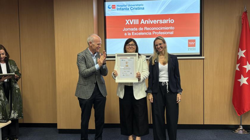 Imagen de la entrega del Sello EFQM al Hospital Universitario Infanta Cristina