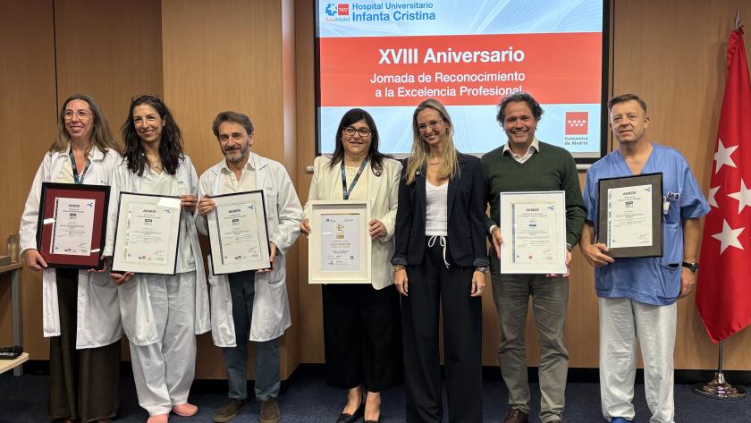 Imagen de la entrega del sello EFQM y certificaciones AENOR de calidad