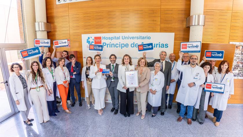 Profesionales del Hospital Príncipe de Asturias celebran el sello Madrid Excelente