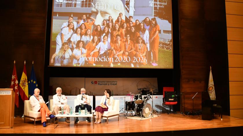 Imagen de la mesa inaugural del evento en el Hospital Universitario Ramón y Cajal