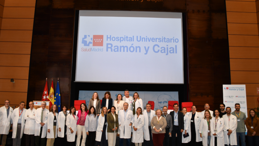 Imagen grupal del evento en el Hospital Universitario Ramón y Cajal