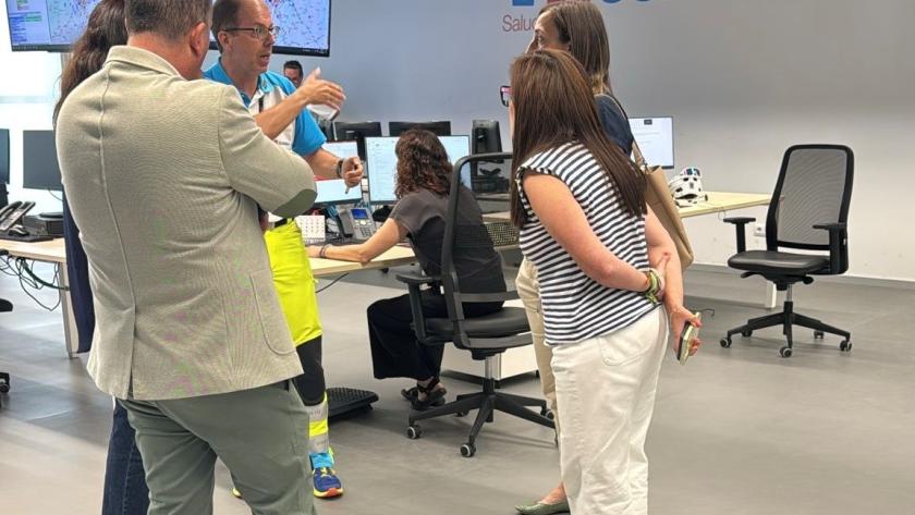 Imagen de la visita de responsables asistenciales de Castilla-La Mancha al SUMMA 112