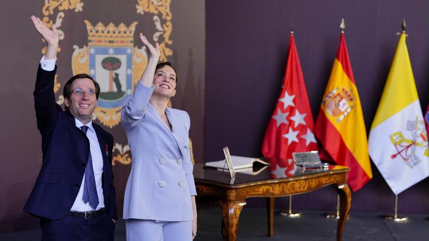 Díaz Ayuso asiste a la Santa Misa del Corpus Christi que oficiará el Papa León XIV La presidenta Isabel Díaz Ayuso durante la Santa Misa del Corpus Christi que oficia el Papa León XIV en la Plaza de Cibeles