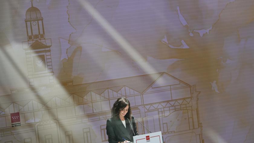 La presidenta en rueda de prensa para presentar el balance de la visita del Papa León XIV