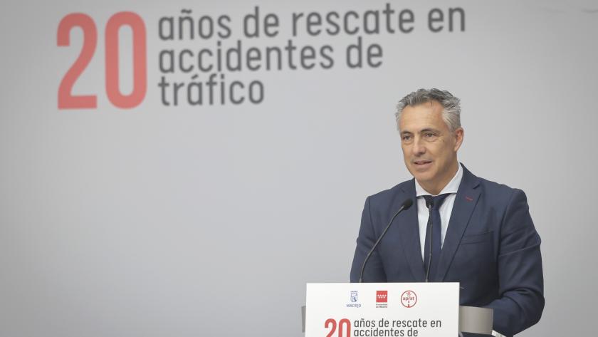 El consejero Carlos Novillo durante el XX Encuentro Nacional de Rescate en Accidentes de Tráfico y Trauma