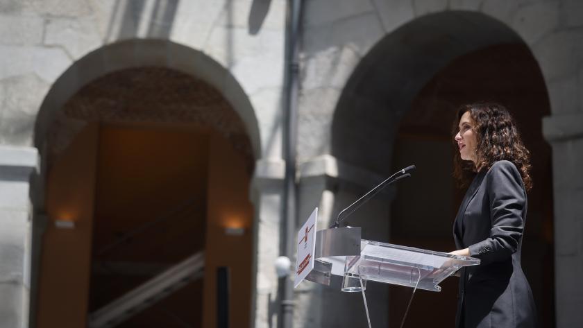 La presidenta en rueda de prensa para presentar el balance de la visita del Papa León XIV