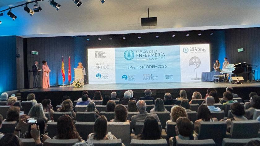 La consejera Fátima Matute durante los X Premios de Investigación del Colegio Oficial de Enfermería de Madrid
